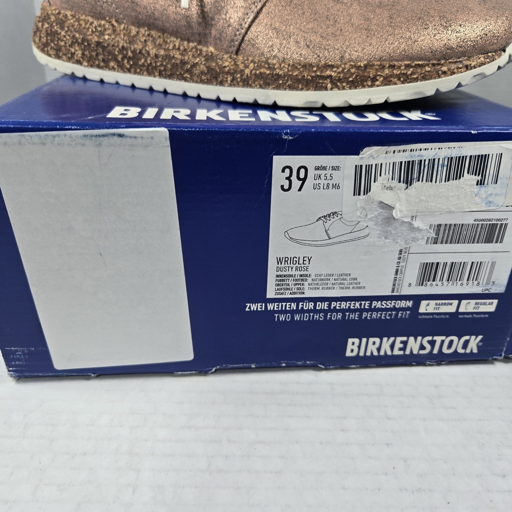 Birkenstock Wrigley Dusty Rose Metallic Sneakers Size EU 39 Narrow US Women's 8 - Picture 11 of 11